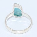 Bague en pierre Apatite bleue taille 60 Bijoux en Apatite bleue BK100.14