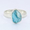 Bague en pierre Apatite bleue taille 55 Bijoux en Apatite bleue BK100.15
