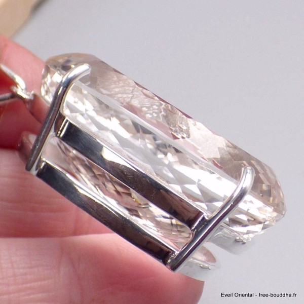 Très gros Pendentif Cristal de Roche 28 gr Bijoux en Cristal de roche BK65.3