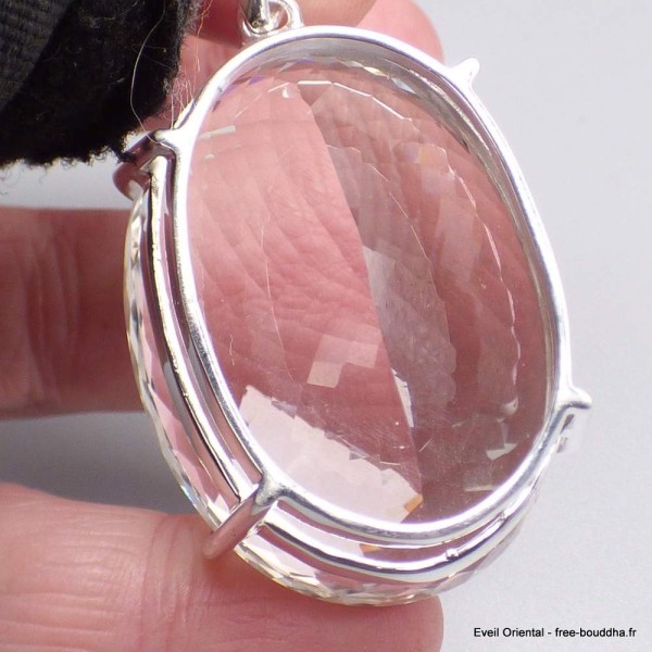 Très gros Pendentif Cristal de Roche 28 gr Bijoux en Cristal de roche BK65.3