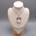 Très gros Pendentif Cristal de Roche oval 40 gr Pendentifs pierres naturelles BK65.5