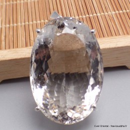 Très gros Pendentif Cristal de Roche oval 40 gr Bijoux en Cristal de roche BK65.5