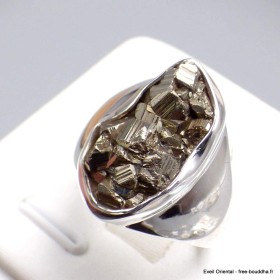 Chevalière en Pyrite dorée taille 57/58 Bijoux en Pyrite YM30.10