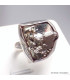 Bague asymétrique en Pyrite dorée brute taille 60 Bijoux en Pyrite YM30.12