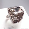 Bague asymétrique en Pyrite dorée brute taille 60 Bijoux en Pyrite YM30.12