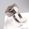Bague asymétrique en Pyrite dorée brute taille 60 Bijoux en Pyrite YM30.12