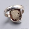 Bague asymétrique en Pyrite dorée brute taille 60 Bijoux en Pyrite YM30.12