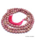 Mala tibétain en Rhodochrosiste Mala tibétain 108 perles MADP34