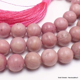 Mala tibétain en Rhodochrosiste Mala tibétain 108 perles MADP34