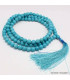Mala tibétain AUTHENTIQUE Turquoise Mala tibétain 108 perles MADP38