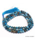 Mala tibétain authentique en Apatite bleue Mala tibétain 108 perles MADP2
