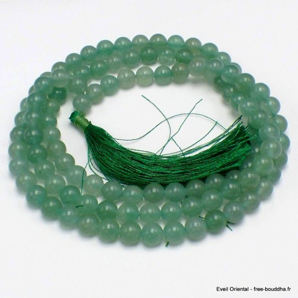 Mala tibétain Authentique Aventurine verte 