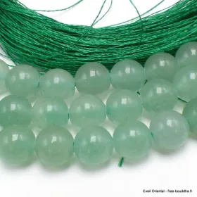 Mala tibétain Authentique Aventurine verte - Mala tibétain 108 perles
