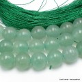 Mala tibétain Authentique Aventurine verte Mala tibétain 108 perles MADP39
