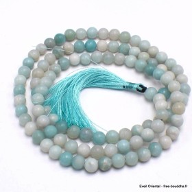 Mala tibétain Authentique pierre Amazonite 