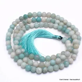 Mala tibétain Authentique pierre Amazonite - Mala tibétain 108 perles