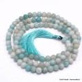 Mala tibétain Authentique pierre Amazonite Mala tibétain 108 perles MADP40