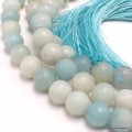 Mala tibétain Authentique pierre Amazonite Mala tibétain 108 perles MADP40