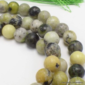 Mala tibétain Authentique pierre Serpentine Mala tibétain 108 perles MADP41