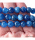 Mala tibétain Authentique pierre Cyanite bleue Mala tibétain 108 perles MADP42