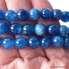 Mala tibétain Authentique pierre Cyanite bleue Mala tibétain 108 perles MADP42