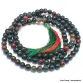 Mala tibétain en Jaspe Sanguin 108 perles - Mala tibétain 108 perles