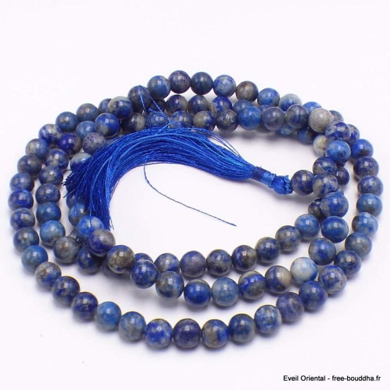 Mala tibétain Authentique Lapis Lazuli grade B+ 