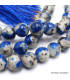 Mala tibétain Authentique Jaspe K2 Mala tibétain 108 perles MADP47