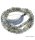 Mala de prières bouddhiste en Labradorite Mala tibétain 108 perles MADP31