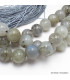 Mala de prières bouddhiste en Labradorite Mala tibétain 108 perles MADP31