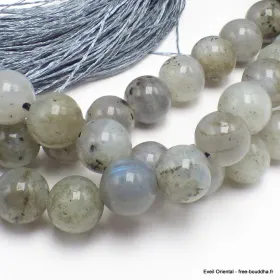 Mala tibétain de prières bouddhiste en Labradorite - Mala tibétain 108 perles