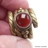 Bague tibétaine tressée Cornaline taille 59 Bagues tibétaines bouddhistes 5097.1