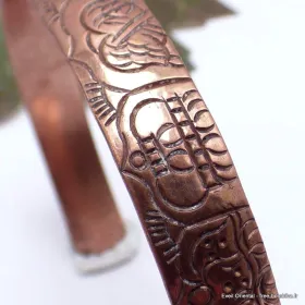 Bracelet bouddhiste tibétain 8 signes auspicieux en cuivre - Bracelets tibétains bouddhistes