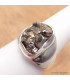 Chevalière argent Pyrite dorée taille 55 Bijoux en Pyrite YM30.16