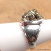 Chevalière argent Pyrite dorée taille 55 Bijoux en Pyrite YM30.16