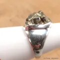 Chevalière argent Pyrite dorée taille 55 - Bagues pierres naturelles