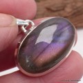 Pendentif oval vertical Labradorite violette Pendentifs pierres naturelles TUV73.7