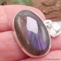 Pendentif oval vertical Labradorite violette Pendentifs pierres naturelles TUV73.7