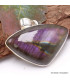 Labradorite pourpre pendentif argent triangulaire Bijoux en Labradorite TUV73.1