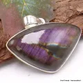 Labradorite pourpre pendentif argent triangulaire - Bijoux en Labradorite