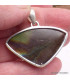 Labradorite pourpre pendentif argent triangulaire Bijoux en Labradorite TUV73.1