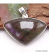 Labradorite pourpre pendentif argent triangulaire Bijoux en Labradorite TUV73.1