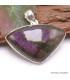 Labradorite pourpre pendentif argent triangulaire Bijoux en Labradorite TUV73.1