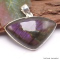 Labradorite pourpre pendentif argent triangulaire Bijoux en Labradorite TUV73.1