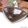 Labradorite pourpre pendentif argent triangulaire - Bijoux en Labradorite