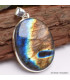 Labradorite multi-feux bleue jaune orange Pendentifs pierres naturelles TUV27.5