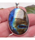 Labradorite multi-feux bleue jaune orange Pendentifs pierres naturelles TUV27.5