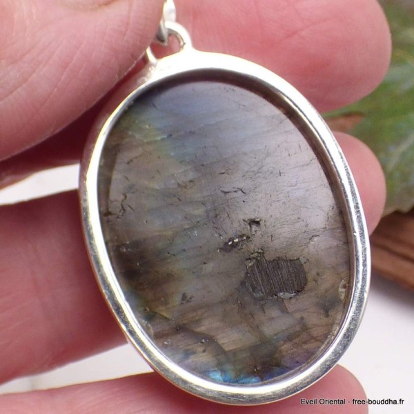 Labradorite multi-feux bleue jaune orange Pendentifs pierres naturelles TUV27.5