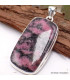 Grand pendentif rectangulaire en Rhodonite Pendentifs pierres naturelles TUV8.3