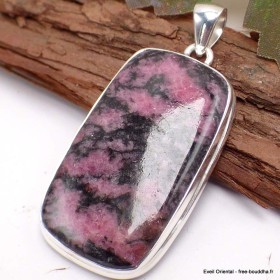 Grand pendentif rectangulaire en Rhodonite Pendentifs pierres naturelles TUV8.3